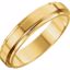 51341:2021:P 14kt Yellow 5mm Flat Edge Band Size 10.5