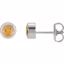 61086:60021:P 14kt White Citrine Earrings