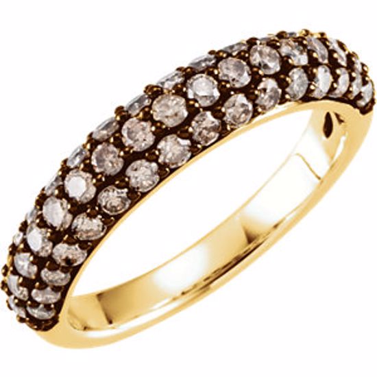 651524:60002:P 14kt Yellow 1 1/6 CTW Brown Diamond Ring