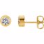 61086:60008:P 14kt Yellow White Sapphire Earrings