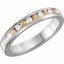 62855:60043:P Yellow Sapphire & 1/8 CTW Diamond Classic Channel Set Anniversary Band