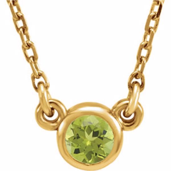 61134:60022:P 14kt Yellow Peridot 16" Necklace