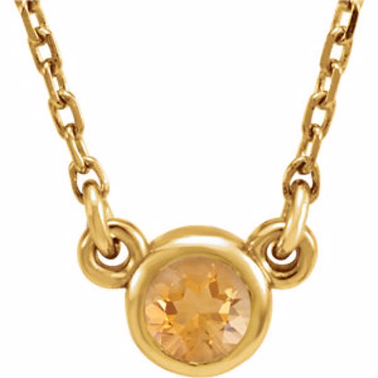 61134:60028:P 14kt Yellow Citrine 16" Necklace