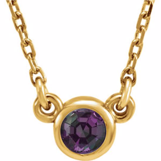 61134:60018:P 14kt Yellow Alexandrite 16" Necklace 