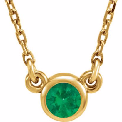 61134:60016:P 14kt Yellow Emerald 16" Necklace 