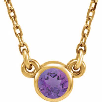 61134:60010:P 14kt Yellow Amethyst 16" Necklace 