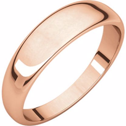 HRT9.5:4396:P 14kt Rose 5mm Half Round Tapered Band