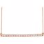 651084:60005:P 14kt Rose 1/3 CTW Diamond Bar 16-18" Necklace