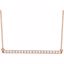 651084:60008:P 14kt Rose 1/2 CTW Diamond Bar 16-18" Necklace