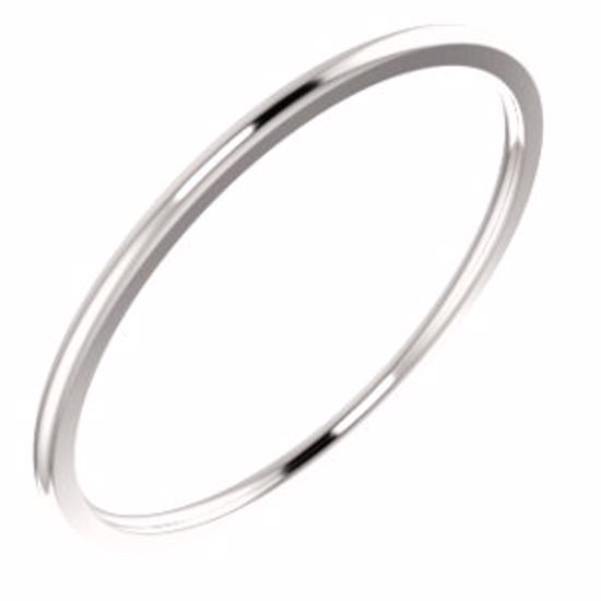 IR9:913:P 14kt White 1mm Comfort Fit Band