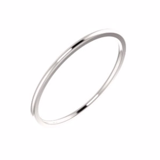 IR8.5:922:P 14kt White 1mm Comfort Fit Band