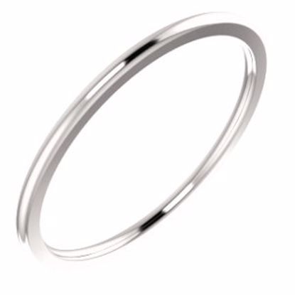IR5.5:912:P 14kt White 1mm Comfort Fit Band