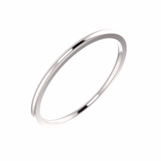 IR5:913:P 14kt White 1mm Comfort Fit Band