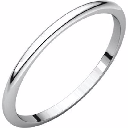 HR7:669:P Platinum 1.5mm Half Round Band 