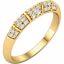 122693:6001:P 14kt Yellow 1/4 CTW Diamond Knife Edge Band
