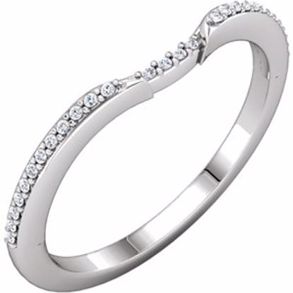 122661:6009:P 14kt White .07 CTW Diamond Band