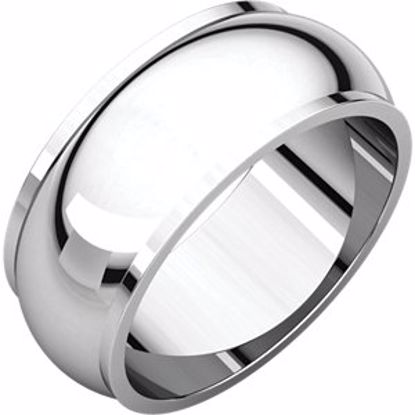 HRE6:19935:P Platinum 8mm Half Round Edge Band