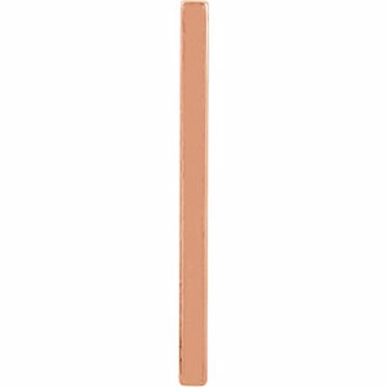 51517:60002:P 14kt Rose Vertical Bar Pendant