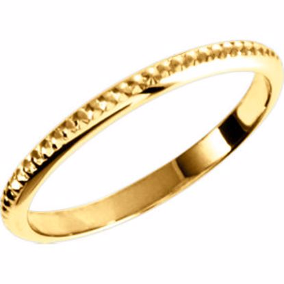 121932:104:P 14kt Yellow 2mm Design Band Size 5