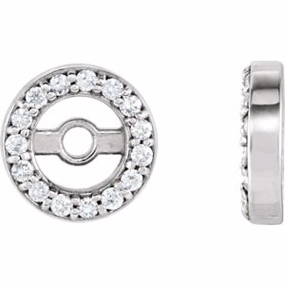 85848:60015:P Platinum 3.45mm ID. .07 CTW Diamond Earring Jackets