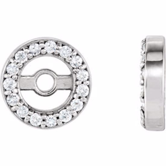 85848:60016:P Platinum 4.4mm ID. .08 CTW Diamond Earring Jackets