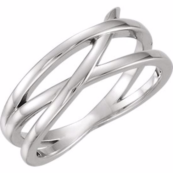 51513:105:P Platinum Criss-Cross Ring