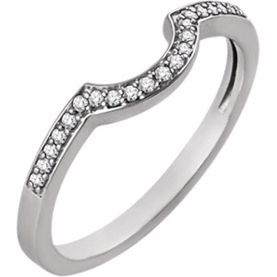 651842:101:P 14kt White 1/10 CTW Diamond Band