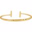 651858:60000:P 14kt Yellow Hinged Cuff Bar Bracelet 7"