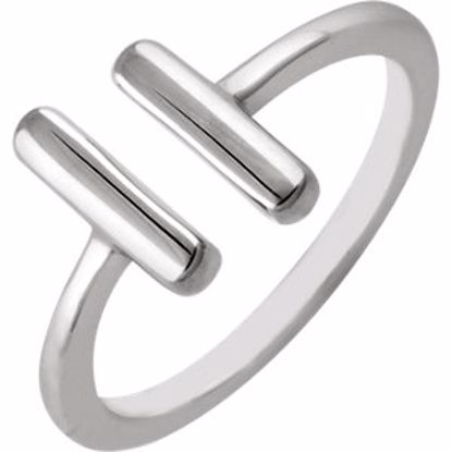 651810:102:P 14kt White Vertical Bar Ring