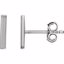 651868:101:P 14kt White Vertical Bar Earrings