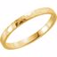 51530:411:P 14kt Yellow 2mm Flat Band with Hammer Finish  Size 11