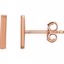 651868:102:P 14kt Rose Vertical Bar Earrings