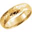 51528:611:P 14kt Yellow 6mm Comfort Fit Hammer Finish Band Size 11