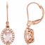 651875:60000:P 14kt Rose Morganite & 1/5 CTW Diamond Earrings