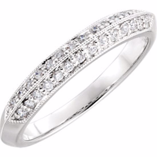 651865:102:P 14kt White 1/5 CTW Diamond Band