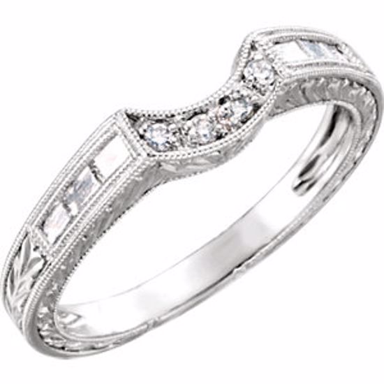 651867:102:P 14kt White 1/4 CTW Diamond Band