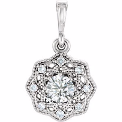 86242:6011:P 14kt White 1/3CTW Diamond Halo-Style Pendant 