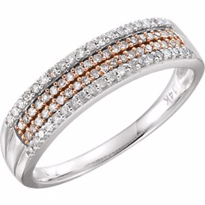 651892:60000:P 14kt White & 14kt Rose Gold Plated 1/4 CTW Diamond Ring