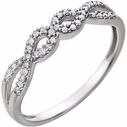 651893:60000:P 14kt White 1/8 CTW Diamond Ring