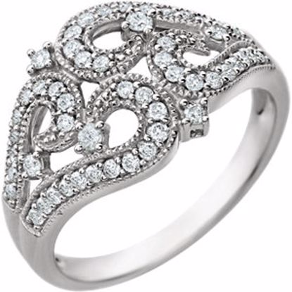 651905:60000:P 14kt White 3/8 CTW Diamond Ring