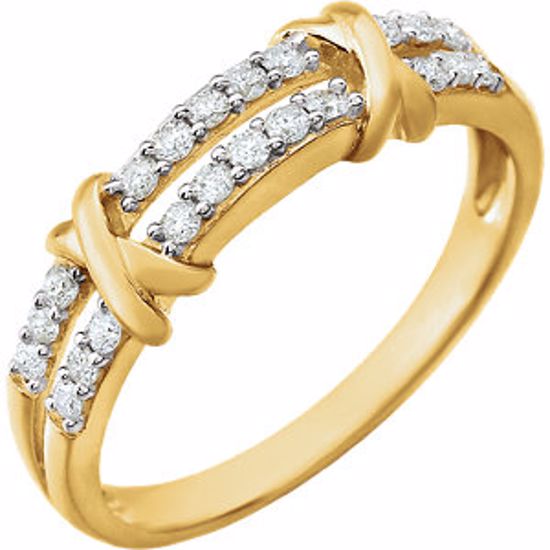 651904:60000:P 14kt Yellow & White 1/4 CTW Diamond Ring