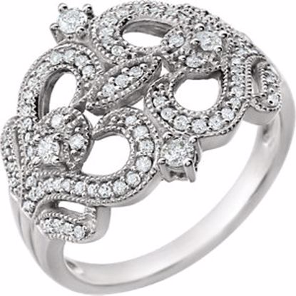 651903:60000:P 14kt White 3/8 CTW Diamond Ring