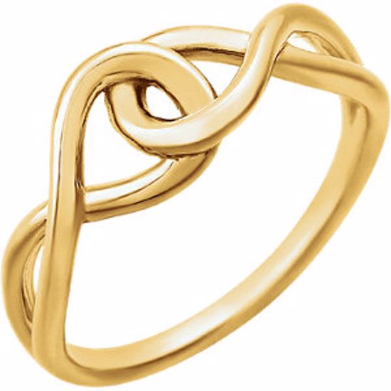 651899:60000:P 14kt Yellow Infinity-Style Knot Design Ring
