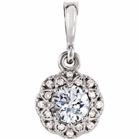 86246:6013:P Platinum 1/3 CTW Diamond Halo-Style Pendant 