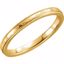 51537:115:P 14kt Yellow 2mm Flat Comfort Fit Milgrain Hammer Finish Band Size 5