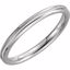 51539:104:P 14kt White 2mm Comfort Fit Milgrain Band Size 7