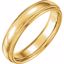 51535:116:P 14kt Yellow 5mm Half Round Comfort Fit Milgrain Band Size 5.5