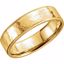 51537:212:P 14kt Yellow 6mm Flat Comfort Fit Milgrain Hammer Finish Band Size 8.5