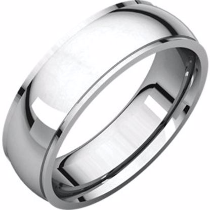 IRE9.5:199:P 14kt White 6mm Comfort Fit Edge Band 