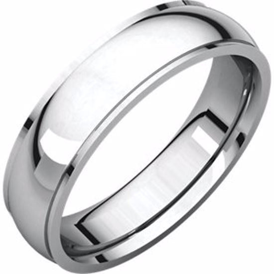 IRE10:170:P 14kt White 5mm Comfort Fit Edge Band 
